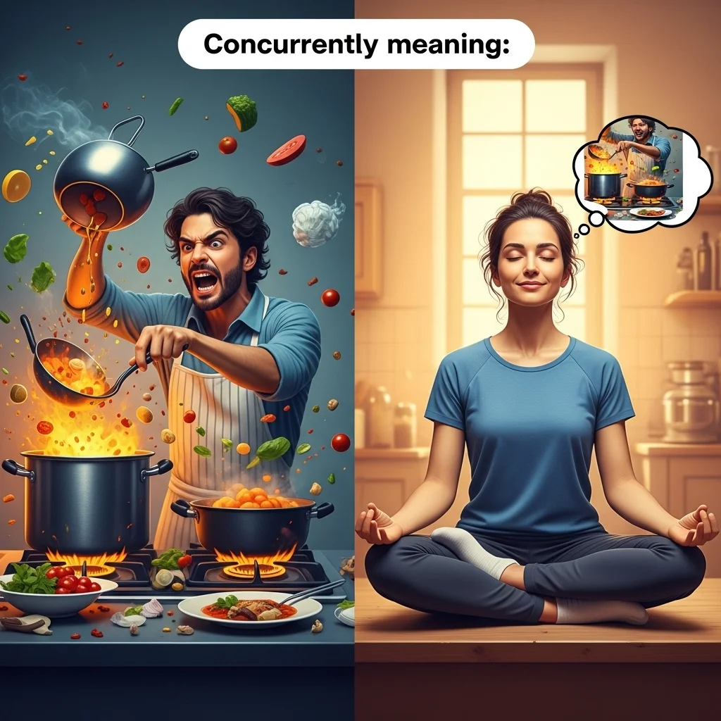 Concurrently Meaning in Simple Terms