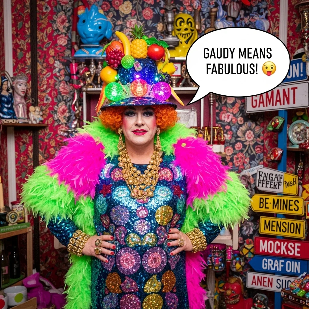 Using Gaudy Correctly in Sentences